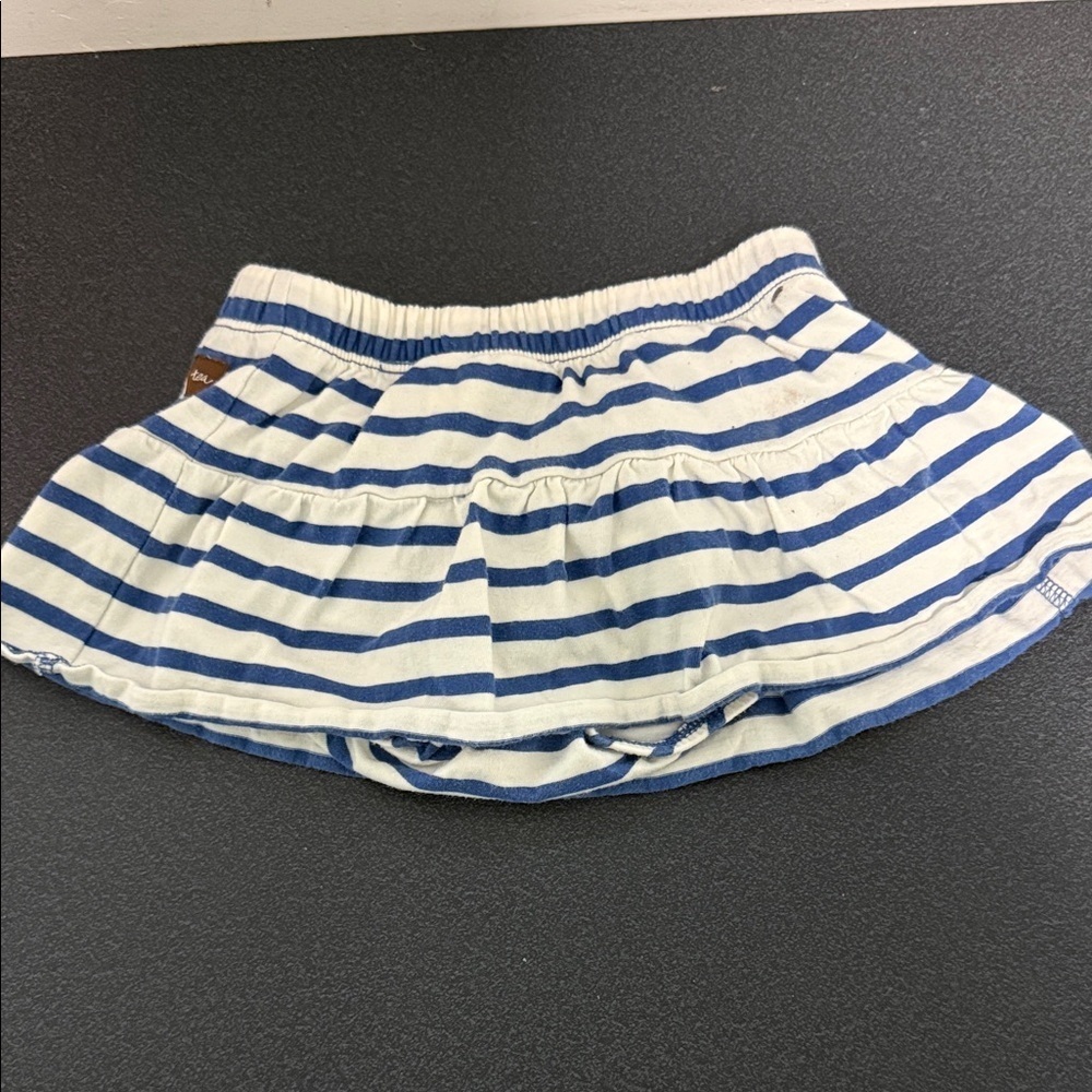 Tea Collection Navy and White Striped Skor